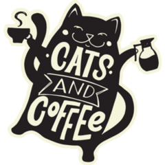 Cats & Coffee Sticker 