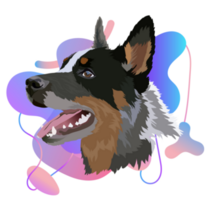 Cattle Dog Gradient Sticker