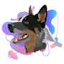 Cattle Dog Gradient Sticker