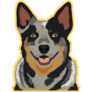 Cattle Dog Yellow Sticker