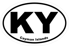 Cayman Islands Ky Oval Sticker