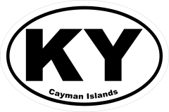 Cayman Islands Ky Oval Sticker