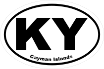 Cayman Islands Ky Oval Sticker