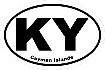 Cayman Islands Ky Oval Sticker