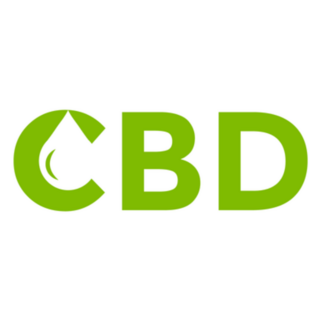 Cbd Drop Marijuana Lettering Logo Sticker