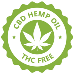 Cbd Hamp Oil Label, Thc Free Icon Sticker