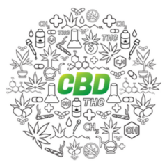 Cbd Icons Circular Set Sticker