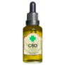 Cbd Oil Bottle Isolated On White Sticker