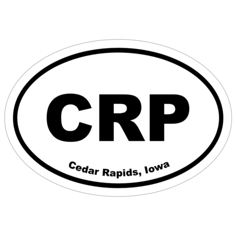Cedar Rapids, Iowa Oval Stickers