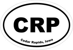 Cedar Rapids, Iowa Oval Stickers
