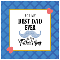 Celebrate Fathers Day Mustache Sticker