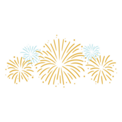 Celebrating Party Fireworks For New Years Celebration Sticker 