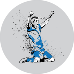 Celebrating Soccer Player Sticker