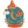 Celestial Abstract Crystal Ball Mushroom Sticker