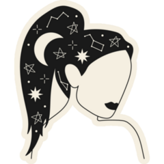 Celestial Astrology Hair Sticker 