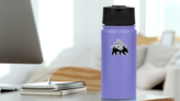 Celestial Bear Silhouette Sticker on a Water Bottle (New) example
