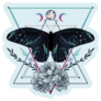 Celestial Butterfly On Blue Sticker