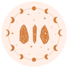 Celestial Crystals And Moon Phase Sticker