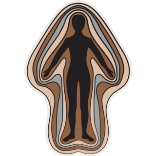 Celestial Human Energy Field Illustration Sticker