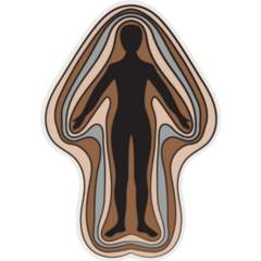 Celestial Human Energy Field Illustration Sticker