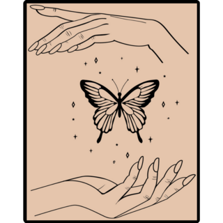 Celestial Magic Butterfly Hands Sticker