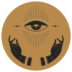 Celestial Mystic Hands With Moon Eye Sticker