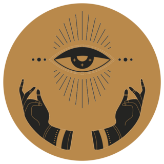 Celestial Mystic Hands With Moon Eye Sticker