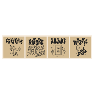 Celestial Psychedelic Tarot & Crystals Sticker