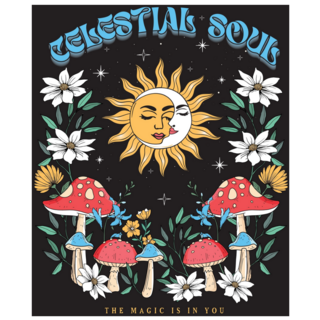 Celestial Soul Mushrooms Sticker 