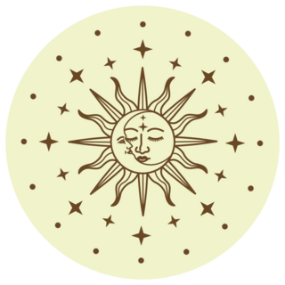 Celestial Sun And Moon Pastel Sticker