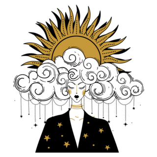 Celestial Sun Goddess Sticker