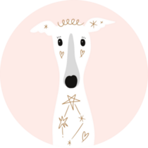 Celestial Whippet Sticker