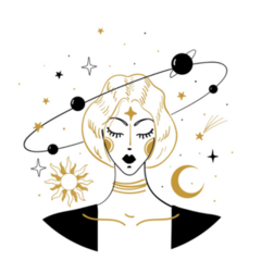 Celestial Woman Astrology Sticker