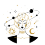 Celestial Woman Astrology Sticker