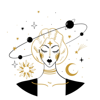 Celestial Woman Astrology Sticker