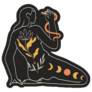 Celestial Woman Holding Serpent Sticker