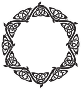 Celtic Circle Border Stencil Sticker