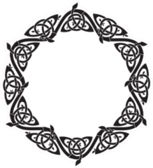 Celtic Circle Border Stencil Sticker