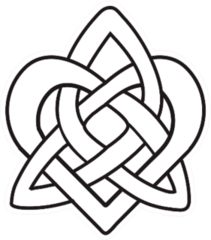 Celtic Heart Knot Black Isolated Silhouette Sticker