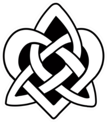 Celtic Heart Knot In Black Sticker