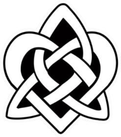 Celtic Heart Knot In Black Sticker