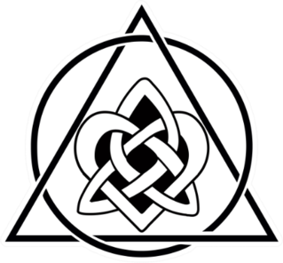 Celtic Heart Knot In Circle And Triangle Sticker