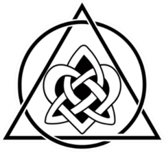 Celtic Heart Knot In Circle And Triangle Sticker