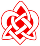 Celtic Heart Knot In Red Sticker