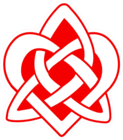 Celtic Heart Knot In Red Sticker