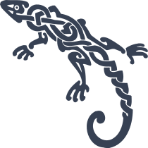 Celtic Knot Gecko Sticker