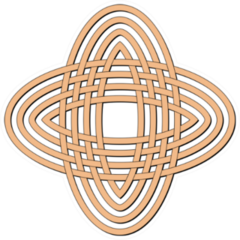 Celtic Knot In Circle Brown Geometric Sticker