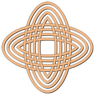 Celtic Knot In Circle Brown Geometric Sticker