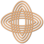 Celtic Knot In Circle Brown Geometric Sticker
