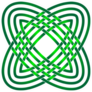 Celtic Knot In Shades Of Green Sticker